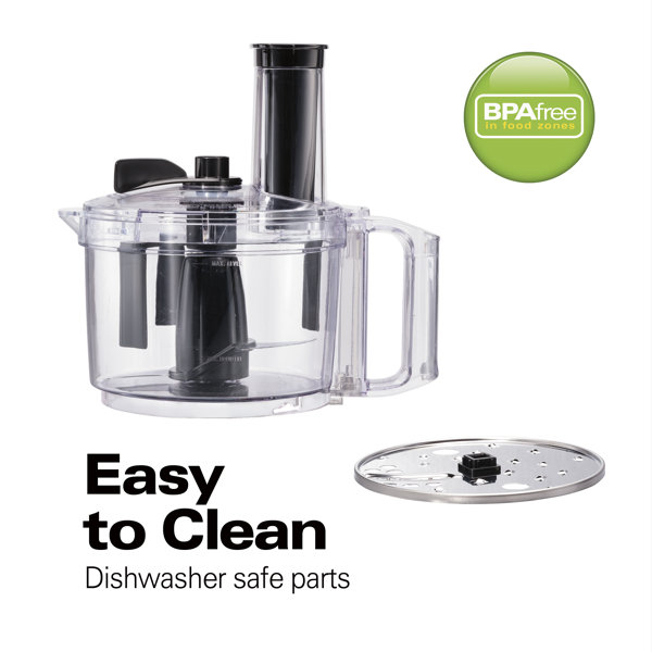 Hamilton Beach® Bowl Scraper Food Processor 8 Cup Capacity Black